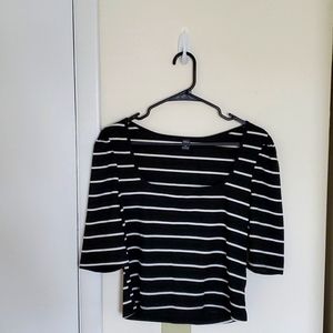 SHEIN Striped Scoop Neck Shirt